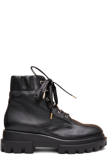 AGL black leather boots -...