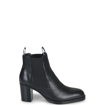 Bottines Free Lance en cuir de veau noir fermeture zip pour femme